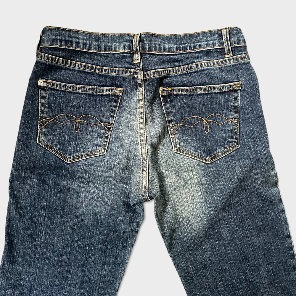 Vintage 90s Forever 21 High Rise Flare, Wide Leg Blue Jeans Size 9 - Picture 5 of 12